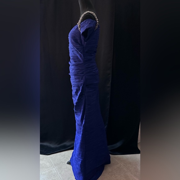 Exquisite Alex Royal Purple Evening Dress Size 12 - Picture 4 of 4